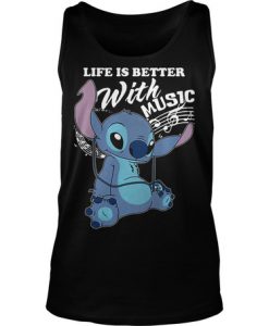 Stitch Life Is Better With Music tank top