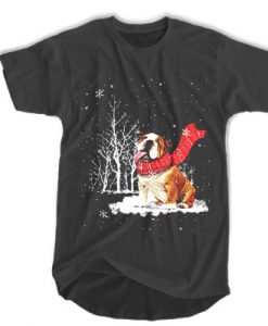 Bulldog Loves Snow t shirt