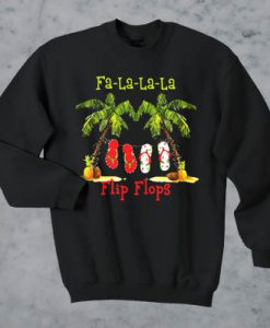 Christmas Fa-la-la-la flip flops sweatshirt