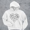 Crochet heart chart hoodie