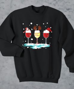 Glasses wine christmas Longsleeve sweatshirt