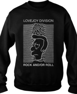 Homer Simpson Lovejoy Division Rock Roll sweatshirt