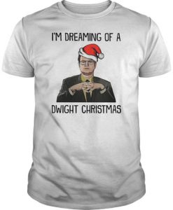 I'm dreaming of a Dwight christmas hat santa t shirt