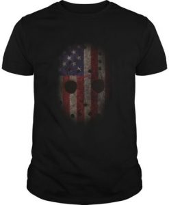 Jason Voorhees American Flag t shirt