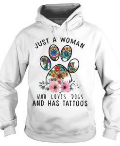 Just Woman Loves Dogs Tattoos hoodie