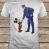 Mickey Shaking Hands Police Officer t shirt