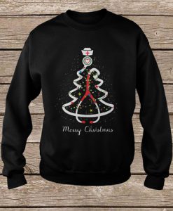 Nurse Stethoscope Christmas tree Merry Christmas sweatshirt