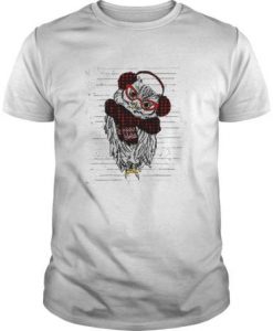 Owl Listening Music t shirt