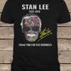 Stan Lee 1922 2018 Thank You For The Memories t shirt