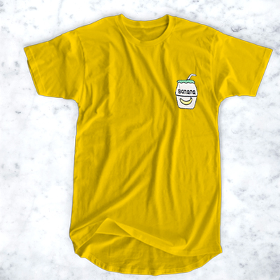 Banana Milk Pocket Logo t shirt
