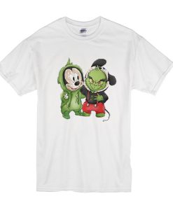 Mickey Mouse and Grinch are best friends t shirt