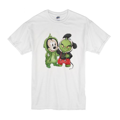 Mickey Mouse and Grinch are best friends t shirt