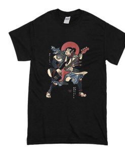 Samurai guitar t shirt