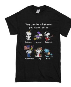 Snoopy you can be whatever you want to be unicorn wizard t shirt