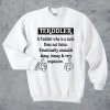 Terddler a toddler who is a turd does not listen emotionally unstable sweatshirt