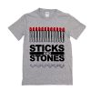 White Sticks and Stones Mean Girls t shirt