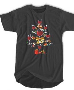 Wine Glass Christmas Tree t shirt