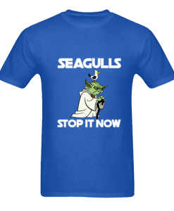 Yoda Seagulls stop it now T-Shirt blue