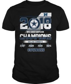 Dallas cowboys 2018 NFC east division champions t shirt