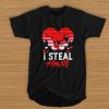 I Steal Hearts Dinosaur T Rex Valentines t shirt