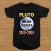 Large Oxford Adult Pluto Never Forget 1930-2006 t shirt