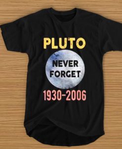 Large Oxford Adult Pluto Never Forget 1930-2006 t shirt