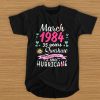 March 1984 35 years sunshine mixed with a little hurricane t shirt