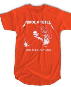 Nikola tesla ride the lightning t shirt