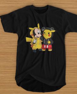 Pikachu and Mickey t shirt