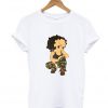 Betty Boop Soldier camo T-shirt