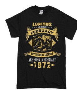 Birthday Vintage Gift February 1972 T Shirt