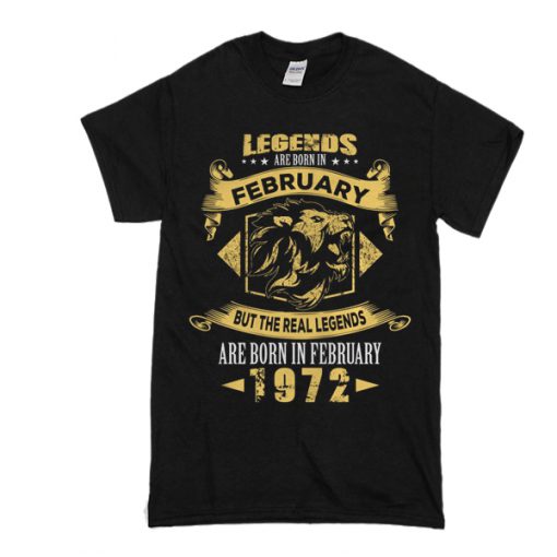 Birthday Vintage Gift February 1972 T Shirt