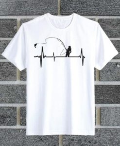 Fishing Heartbeat t shirt