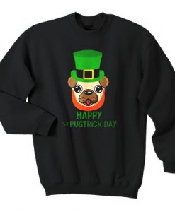 Pug Happy St Pugtrick day sweatshirt