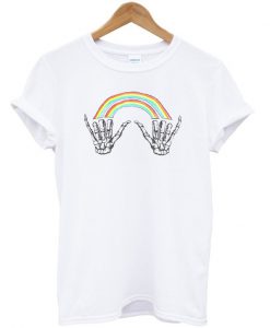 Rainbow Skeleton Hands T-Shirt