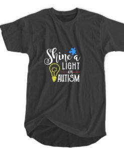Shine a light on autism t shirt