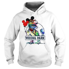 Dinosaur T-rex and Mickey mouse wrong park hoodie