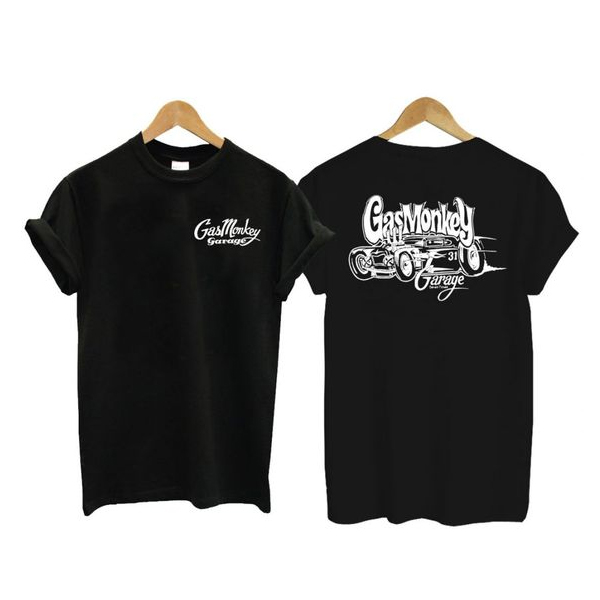 Official GMG - Gas Monkey Garage Black CAR 31 Hot Rod t shirt - teehonesty