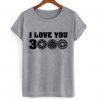 I Love You 3000 Graphic Grey t shirt