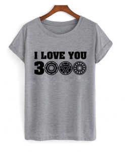 I Love You 3000 Graphic Grey t shirt