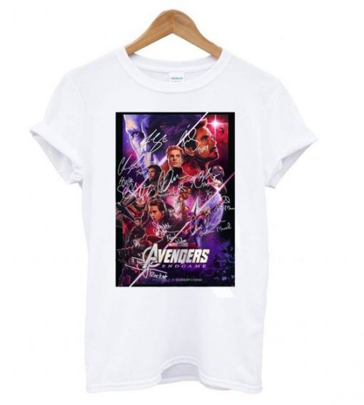 Marvel avengers endgame signature all heroes T shirt