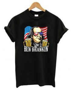 Benjamin Ben Drankin Vintage Benjamin 4th July Independent Day t shirt