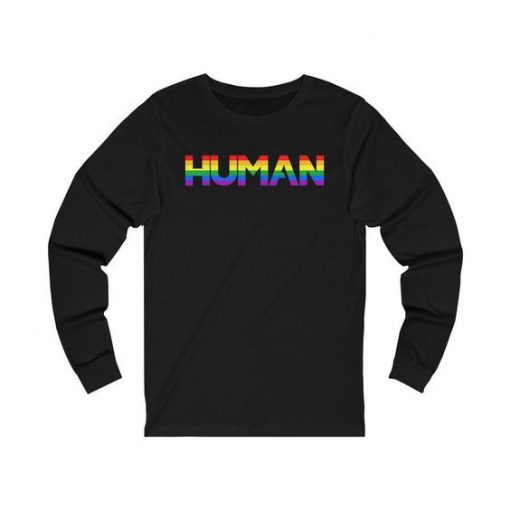 Human Rainbow LBGT Gay Pride sweatshirt