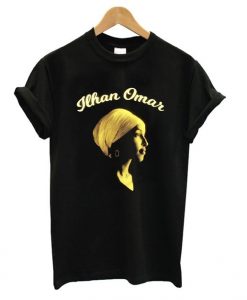 Ilhan Omar In Buttercup And Cream On Black t shirt