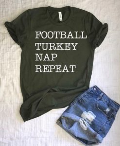 Football Turkey Nap Repeat t shirt