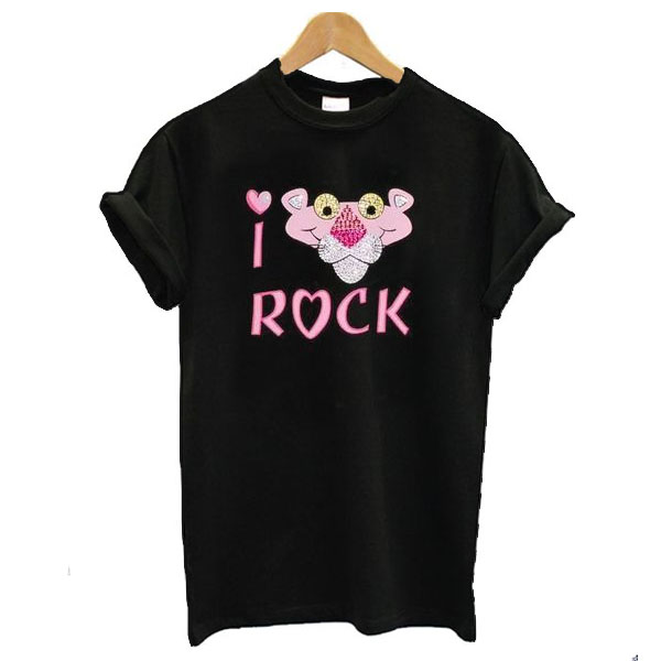 I Love Rock Pink Panther t shirt
