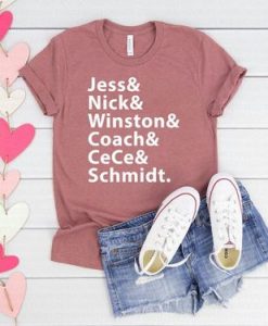 Jess Nick Winston Coach Cece Schmidt t shirt