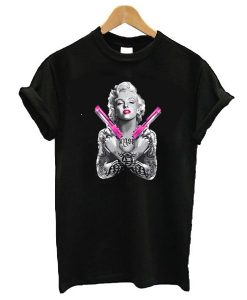 Marilyn Monroe With Pink Guns t shirt
