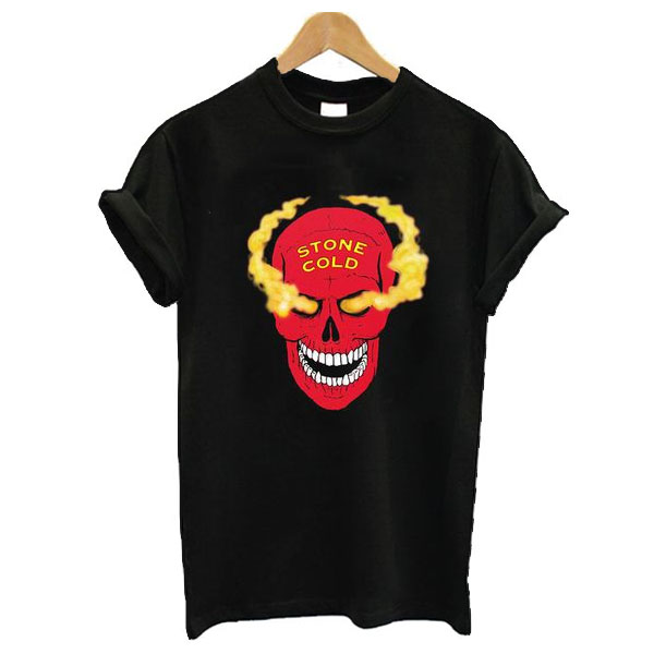 Stone Cold Red Skull t shirt