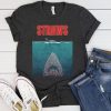 Straws Turtles Jaws Shark t shirt